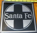 Microscale Metal #10003 Santa Fe (die Cut, Embossed Sign). Fixed Price $12.32.