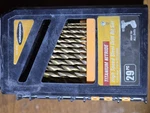 Warrior 29 Pc. Titanium Nitride High Speed Drill Bit Set. Fixed Price $29.99.