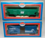 Model Power Scale Train Cars 8001 Conrail 40' Boxcar 8051 Penn Central Hopper. Fixed Price $12.99.