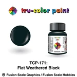Tru Color Paint Flat Weathered Black 1OZ - 171. Fixed Price $6.49.