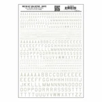 Woodland Scenics White Dry Transfer Alphabet & Numbers 45-DEGREE Usa Gothi MG740. Fixed Price $9.98.