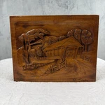 Vintage Hand Carved Wood Covered Bridge Wall Art Rustic Cabin Decor Signed. Fixed Price $31.20.