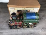 Grandeur Noel 2002 Collectors Tin Christmas Locomotive Engine Train Decoration. Fixed Price $79.99.