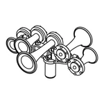 Athearn Horn, Nathan Airchime K5LAR24 (3) ATH02031. Fixed Price $19.99.