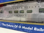 Atlas California Zephyr Vista-dome Chair Car Silver Bridle 3 Rail. Fixed Price $200.00.