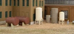 Walthers Cornerstone (n Scale) 933-3265 Storage Tanks Kit (pkg 6) Nib. Fixed Price $13.85.