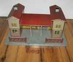 Antique Prewar German Large Bing Marklin Bub Fandor Train Central Station Litho. Fixed Price $224.99.