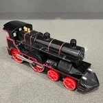 Toysmith Light And Sound Pull Back Train Engine Black Red 6. Fixed Price $9.95.