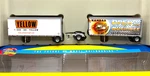 Ho Athearn 91051 Two 28' Wedge Trailers & Dolly Yellow. Fixed Price $79.99.