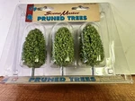 Ho Scale 433-1994 Scene Master Pruned 4.5" Deciduous Trees 3-PACK. Fixed Price $15.77.