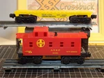 O-scale Lionel SET/2 6-9061 Atsf Caboose, 6-9020 Flat Car Up (020105). Fixed Price $15.29.