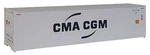 Walthers Scenemaster 949-8357 Ho 40' Reefer Container Cma-cgm. Fixed Price $13.99.