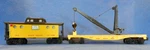 Lionel Union Pacific Derrick Car And Up Lighted Caboose (w/red Marker Lights). Fixed Price $50.00.