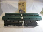 Vintage Post WW2 American Flyer Gauge Trains #301 Steam Passenger Set & Book. Fixed Price $100.00.