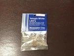Miniatronics Corp. Yeloglo White Led Bright Bulbs Plus Resistors 12-510-10 5MM. Fixed Price $20.00.