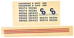 Champ Ho Scale Decals #HC-247 Chesapeake & Ohio Caboose. Fixed Price $5.99.