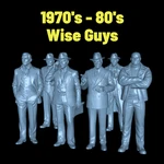 Wise Guys Resin 3D Printed Diorama 70S-80S Figures Set Of 6 Unpainted NO1 Mafia. Fixed Price $22.99.