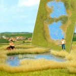 Busch 1312 Ho/n/tt Ground Cover: Lake With Grass And Reed Shoreline. Fixed Price $30.73.