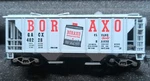 Vintage Scale Trains Model Tyco 3598 Boraxo Grey Covered Hopper Car. Fixed Price $22.22.