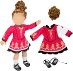 Irish Step Dancing Outfit (4 Piece Set) - Clothes For American 18" Dolls. Fixed Price $21.59.