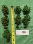 Walthers Scenemaster #949-1162 Fruit Trees 3 1/8" Pkg Of 7 Ho Scale. Fixed Price $16.49.