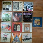 Lot: 13 ALBUMS(16 Lps)musicals & Broadway: Sweeney Todd/follies/bernadette P/etc. Fixed Price $75.00.