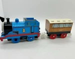 Tomy Trains 1993 Thomas The Tank Engine, Clarabel Starter Set, Motorized. Fixed Price $77.00.