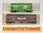 Micro-trains Mtl Scale Bnsf Merger & Atsf Hopper 2-PACK 94102 Sealed Mint. Fixed Price $30.00.