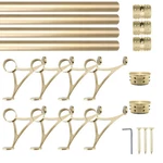 Satin Gold Finish 2" Od Stainless Steel Combination Bar Mount Foot Rail Kit. Fixed Price $385.00.