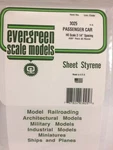 Evergreen Scale Models Ho Passenger Car Siding 6 X 12IN Sheet; 2-1/4I 3025. Fixed Price $9.98.