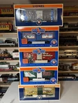 Lot Of 5 Lionel Large Scale Christmas Boxcars 2000, 2001, 2002, 2003, 2004 Ln/ob. Fixed Price $200.00.