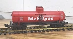 Aristo Craft Trains Art #41303 Single Dome Tank Car Mobil Oil / Scale. Fixed Price $49.50.