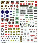 Woodland Scenics DT571 Mini-series Railroad Signs Dry Transfer Decals. Fixed Price $6.95.