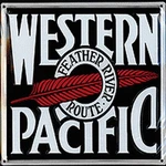 Microscale 10008 Western Pacific 8" Die-cut Metal Sign. Fixed Price $10.99.
