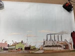 1981 Walthers Ho Backdrop 949-713 Docks W/ Box Industrial Harbor Scene. Fixed Price $69.00.