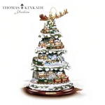 Bradford Thomas Kinkade Wonderland Express Christmas Tree Decor Santa Trains 16". Fixed Price $204.98.