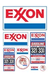 1:87 Ho Scale Model Exxon Gasoline Station Signs. Fixed Price $12.99.