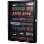 Ho Scale Model Train Display Case Rack Wall Cabinet - Lockable With W98% Uv P.... Fixed Price $108.17.