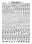 Woodland Scenics Extended Gothic Letters Black Dry Transfer Decals MG734. Fixed Price $8.99.