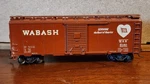 Wabash Railroad 40' Boxcar 6180 Spg Trk Mtl Whl Kadee Kar Line Athearn Ho. Fixed Price $14.95.