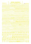 Woodland Scenics MG742 45 Deg Usa Gothic Letter Yel 1/16-5/16 Mix Decal Sheet. Fixed Price $13.29.