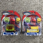 New Old-stock 2010 Learning Curve Chuggington Die-cast Trains Zephie & Frostini. Fixed Price $27.49.