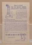 Lionel Postwar No. 253 Block Signal Original Instructions - Dated 10/1956. Fixed Price $9.75.