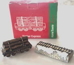 Vtg Home Towne Express Timber Log Train Car & Track 1998 Christmas Jc Penney. Fixed Price $7.95.