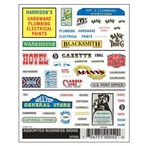 Woodland Scenics DT552 Dry Transfer Decals - Assorted Business Signs. Fixed Price $8.99.