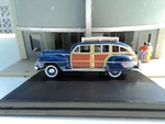 Oxford 1942 Town & Country Woody Wagon Blue W/ Panels 1/87 Ho. Fixed Price $14.95.