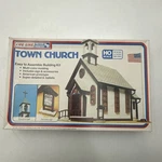 Life Like Ho Scale Town Church Building Kit #1350 Box - Open. Fixed Price $9.99.