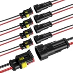 2 Waterproof Wire Connector, 18AWG 10CM And Female Model: PIN-5PACK. Fixed Price $20.24.