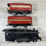 Marx Gauge Plastic Steam Locomotive Pullman Passenger Cars Train Lot. Fixed Price $50.98.