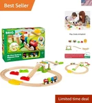 Eco-friendly My First Railway Set: Compatible Wooden Train Adventure For All. Fixed Price $125.74.